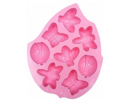 Molde silicona jabones 8 insectos 